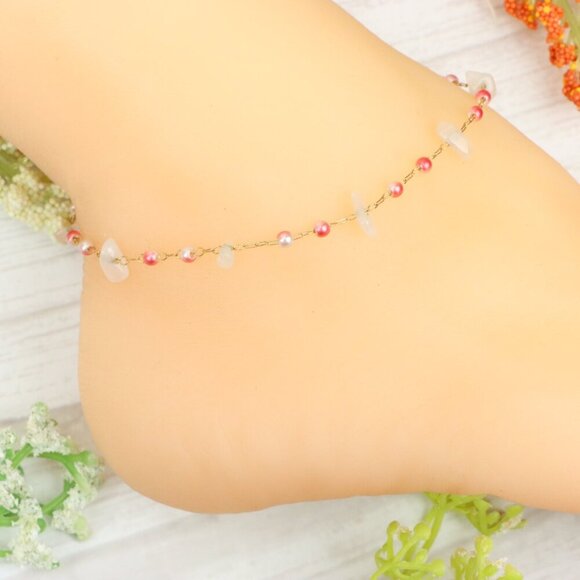 "Handmade Anklet – Elegant & Delicate Jewelry for Women | UNVRC1679 - Picture 2 of 10